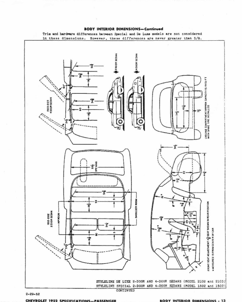 1952 Chevrolet Specifications Page 35